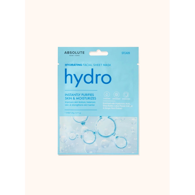 ABNY-FACIAL SHEET MASK-HYDRO HYDRATING (12 PCS)