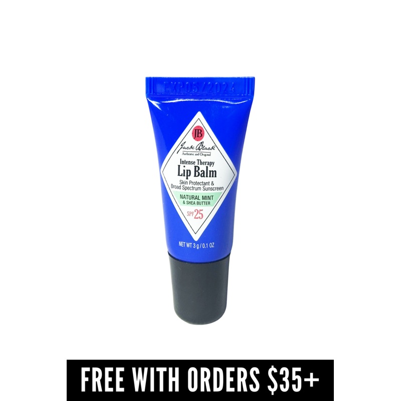[FREE GIFT] Jack Black Intense Therapy Lip Balm SPF 25 0.1 oz / 3 g – Natural Mint & Shea Butter