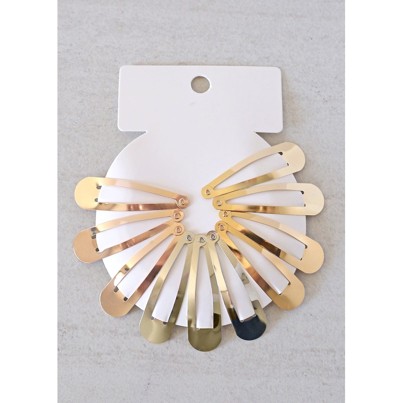 10 PC Metal Snap Hair Clips