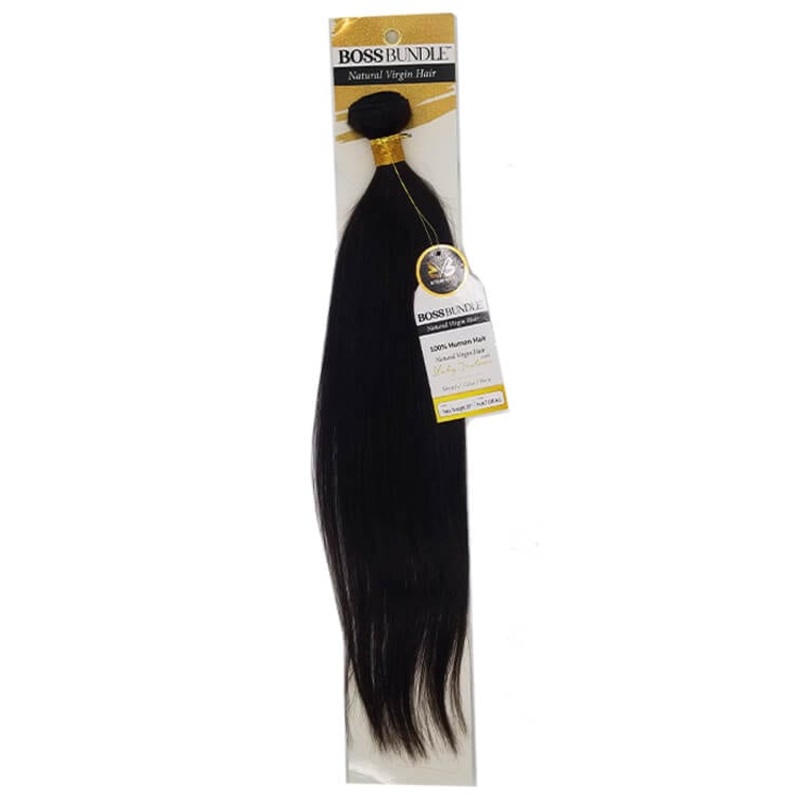 Bobbi Boss Gold Level Boss Bundle Yaky Straight Natural Virgin Weft Hair 20″ NAT.BLACK