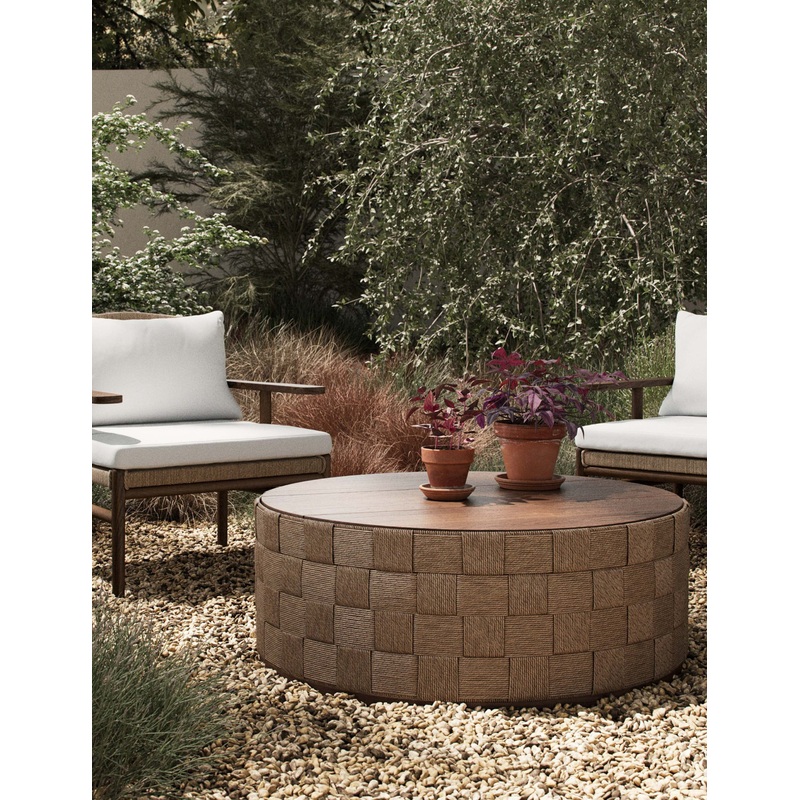 Corsica Round Outdoor Coffee Table Natural