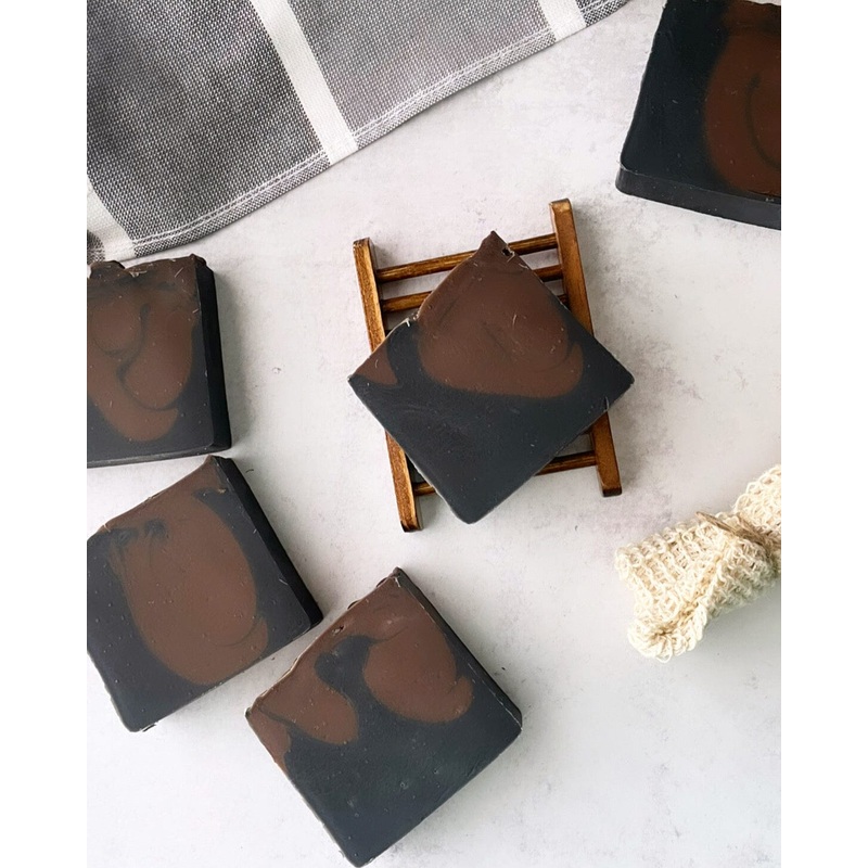 BLACK LEATHER HANDCRAFTED SOAP