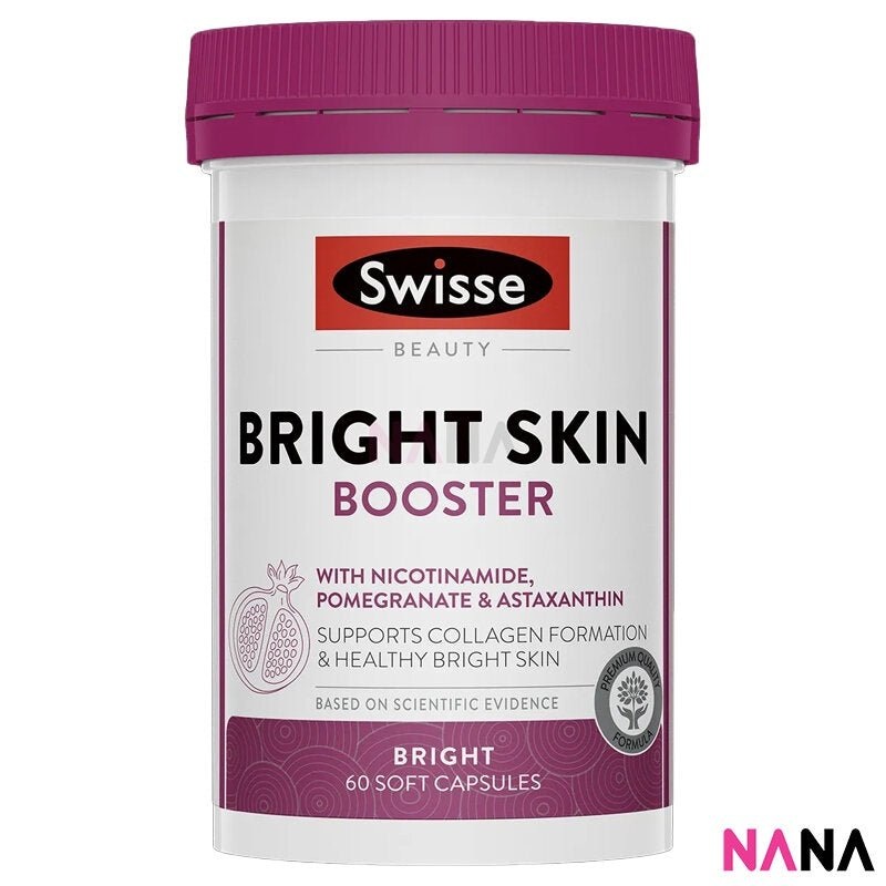 Swisse Beauty Bright Skin Booster 60 Capsules (With Nicotinamide, Pomegranate & Astaxanthin) [Support Collagen Formation]