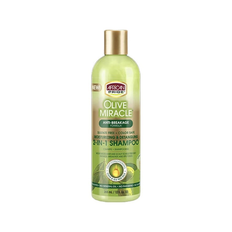 African Pride Olive Miracle 2-In-1 Shampoo 12 oz