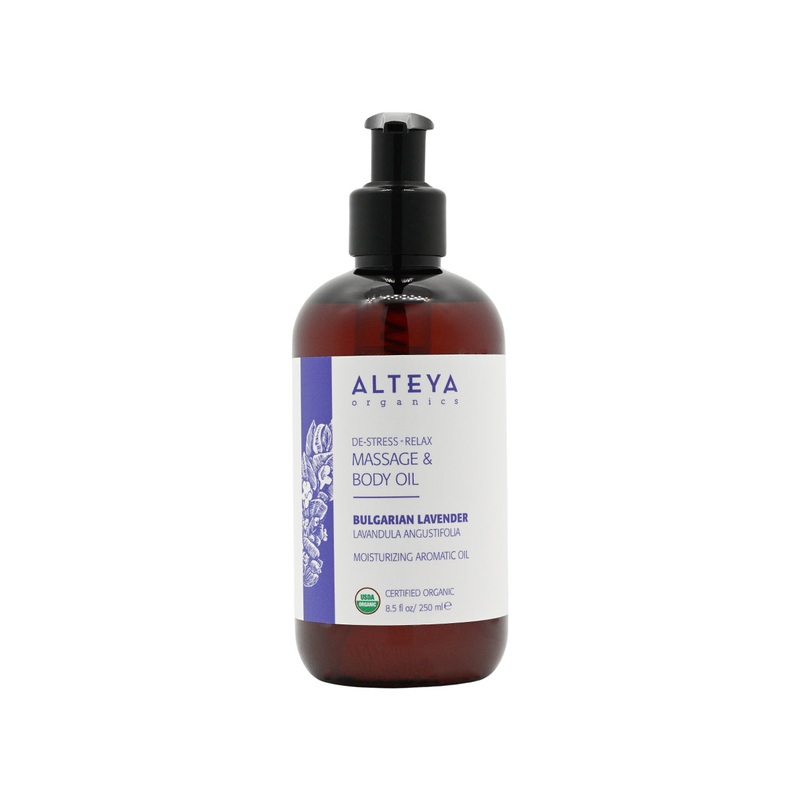 Alteya Organics Rejuvenating Massage &Body Oil, Bulgarian Lavender 250ml