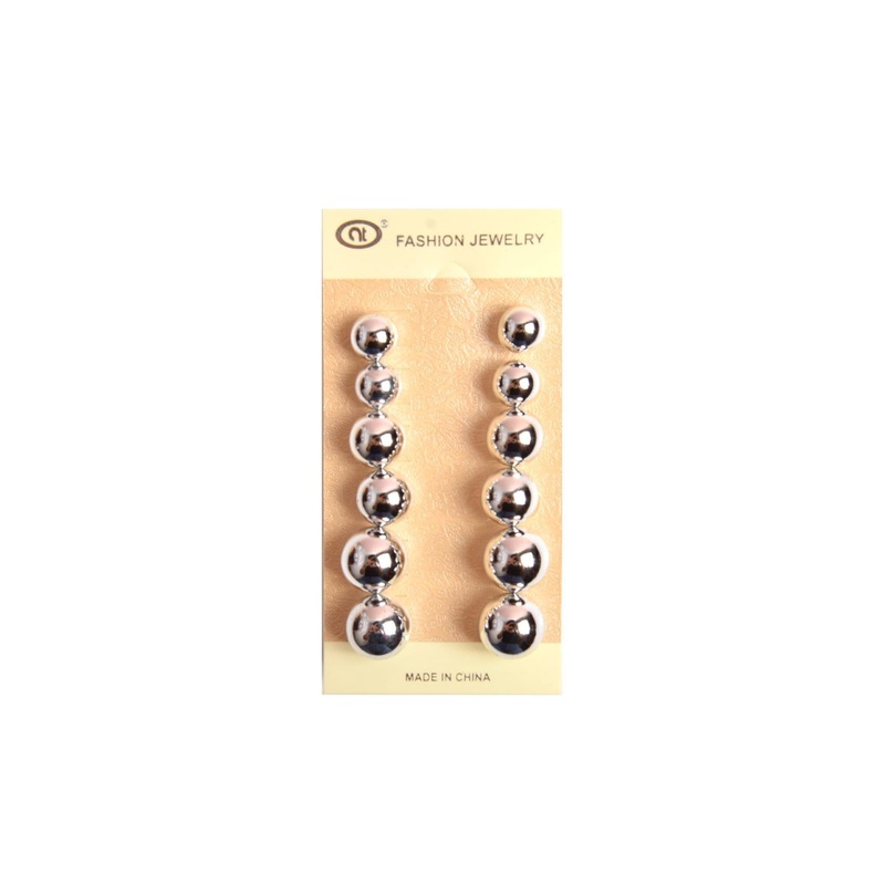 Metal balls Earrings Set Gold