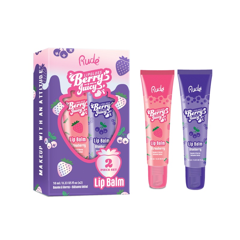 RUDE Berry Juicy Lip Balm Duo Set