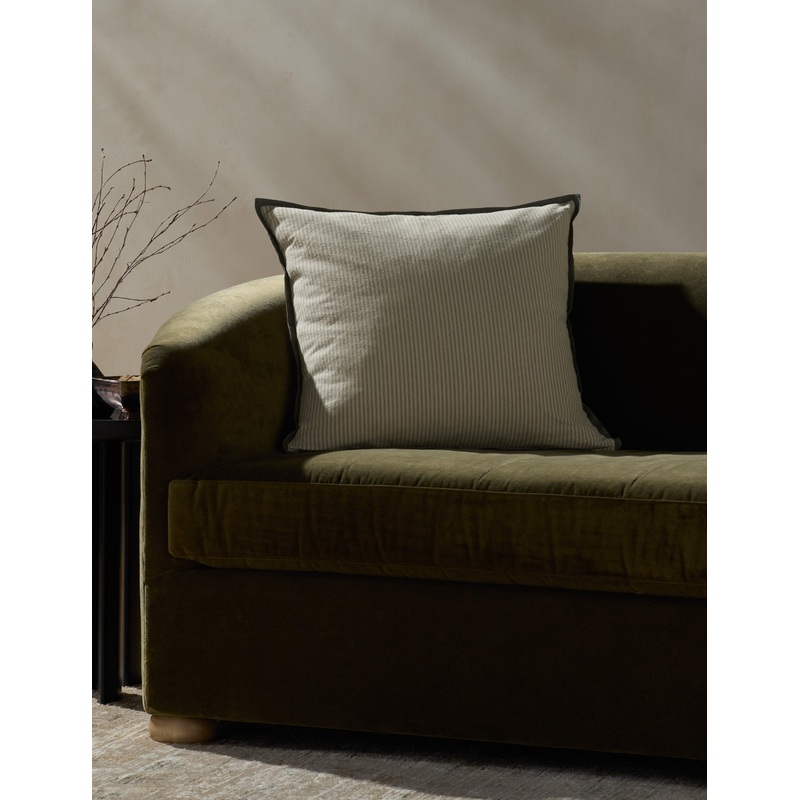Sullivan Pillow by Jeremiah Brent x Loloi Natural and Black 13″ x 21″ Down