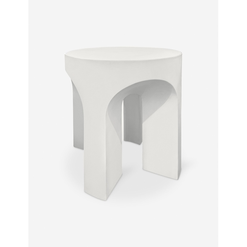 Elston Round Side Table Ivory