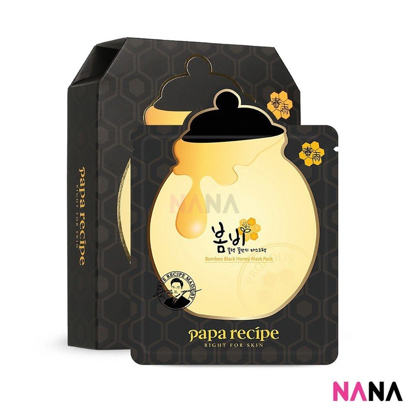 Papa Recipe Bombee Black Honey Mask Pack 25g x 10pcs [New Packaging]