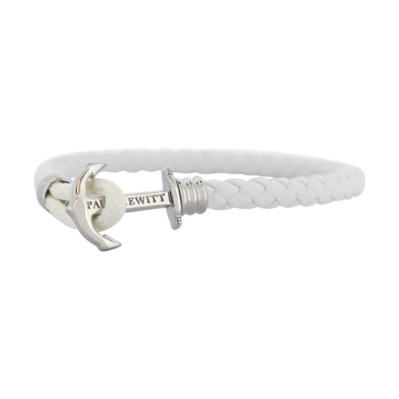 Paul Hewitt Anchor Bracelet PHREP Lite Made of Leather White Size M