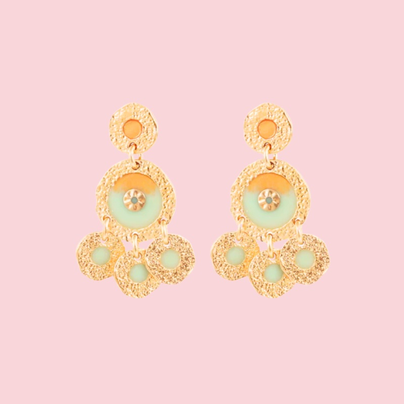 Illusion earrings gold