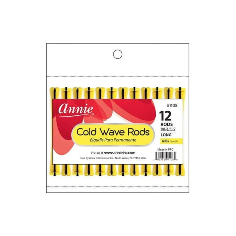 Annie #1108 2/5″ Long Cold Wave Rods 12 ct Yellow
