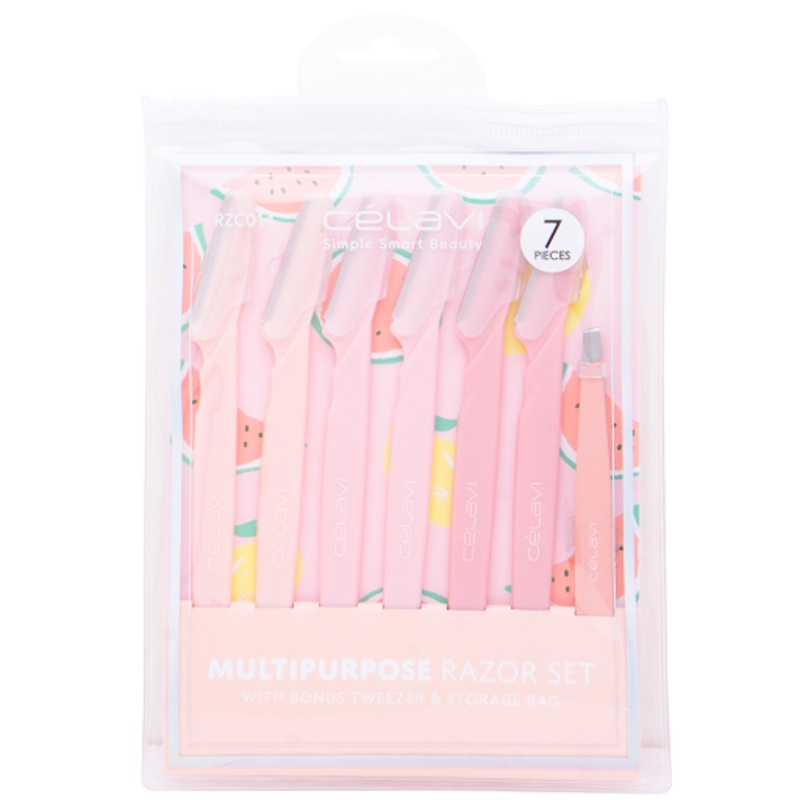 CELAVI MULTIPURPOSE RAZER SET(6+1)PINK (12 PCS)