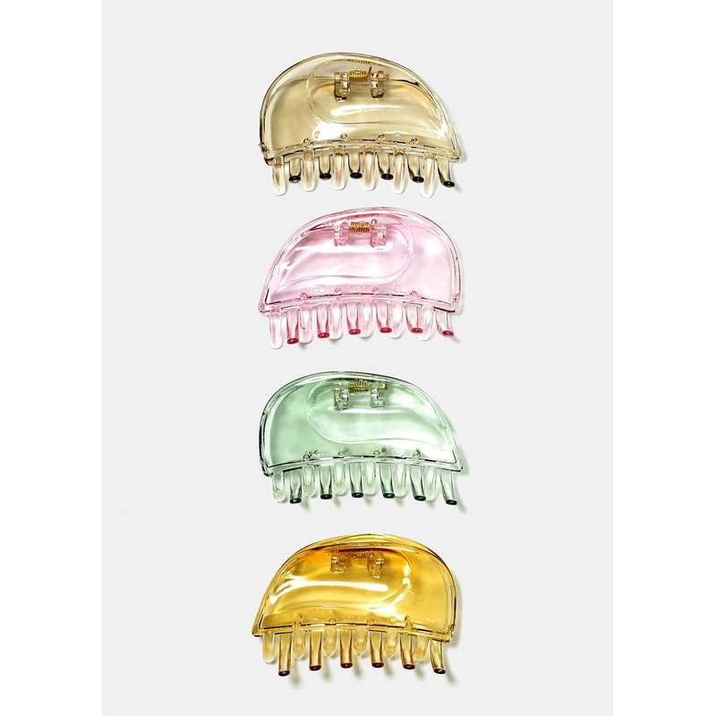 Clear Claw Clip Grey