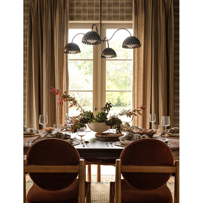 Omero Chandelier Burnished Brass 33″Dia