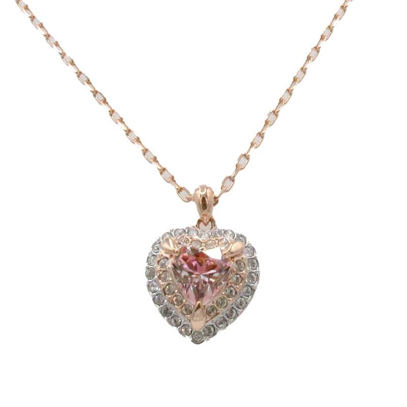 Swarovski One Collection Rose Gold Heart Pendant Necklace