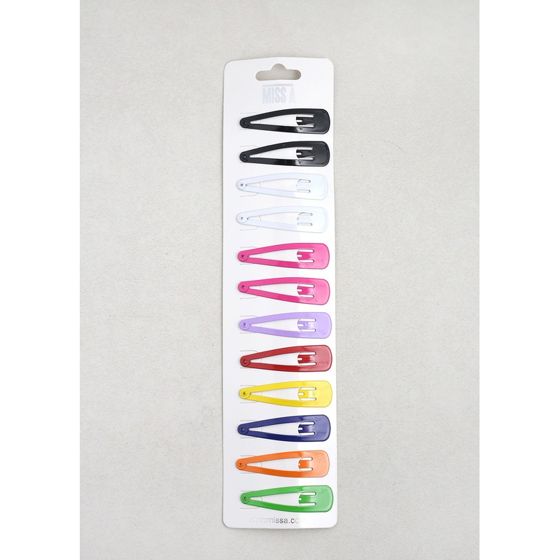 12 PCS Assorted Snap Hair Clips