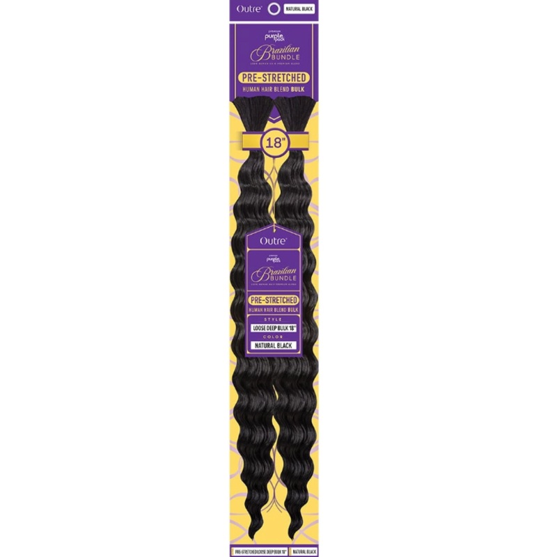 Outre Pre-Stretched Brazilian Bundle Loose Deep 18″ JET BLACK