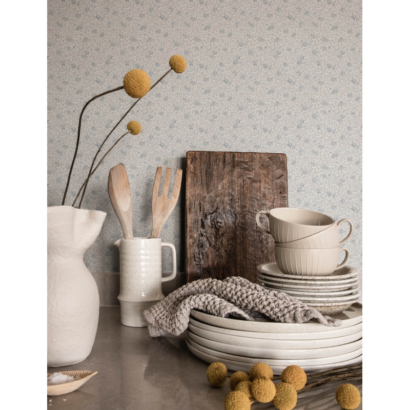 Scalamandre Stella Wallpaper by Sandberg Misty Blue