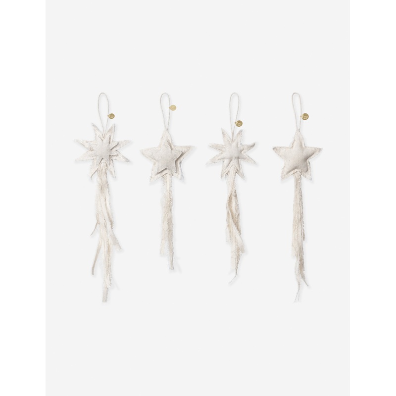 Vela Star Ornaments (Set of 4) by Ferm Living White