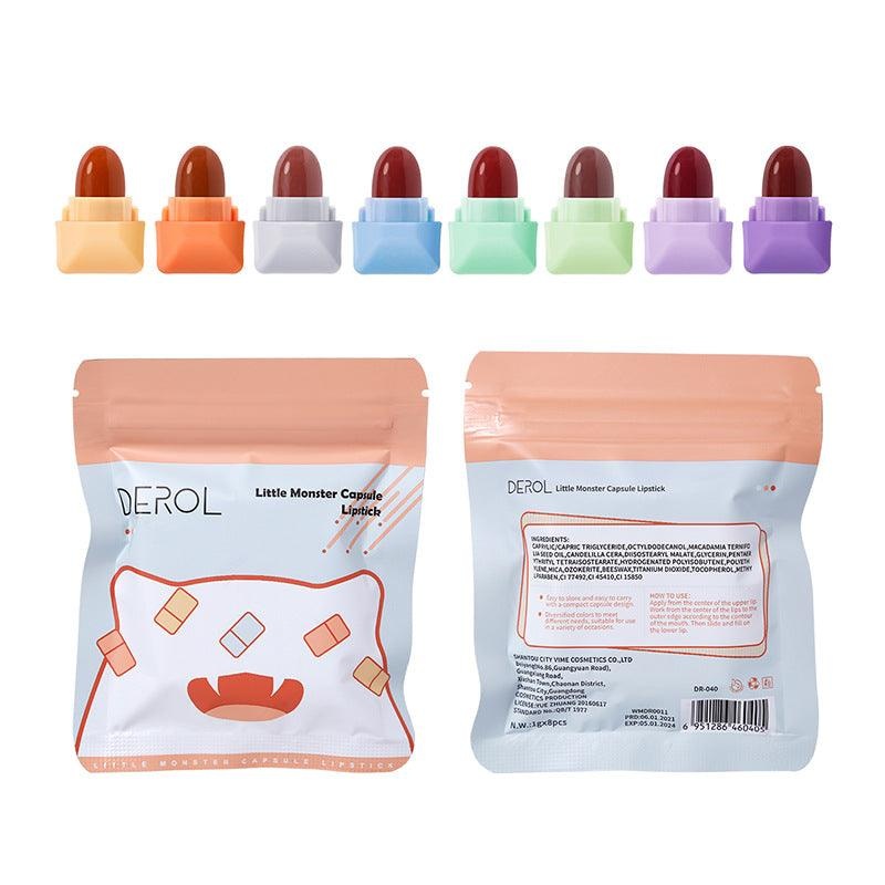 DEROL Little Monster Capsule Lipstick 8 Shades In 8g 8 Shades In