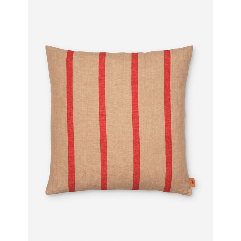 Grand Pillow by Ferm Living Natural and Red