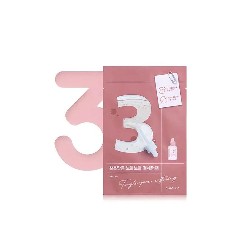 Numbuzin No.3 Tingle-Pore Softening Sheet Mask 1 box = 4 Sheets