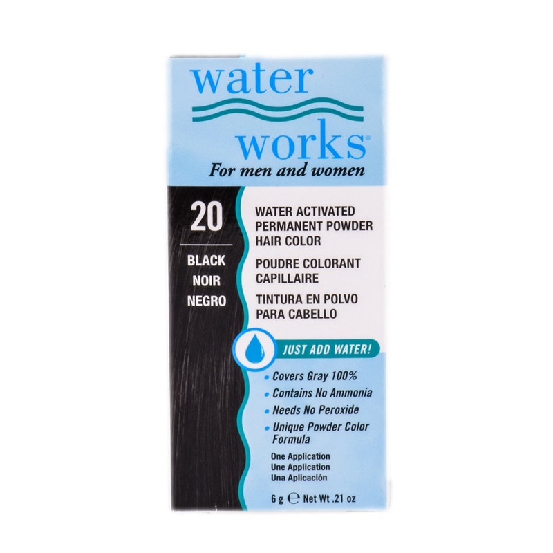 Water Works Water Activated Permanent Hair Color 20 Black
