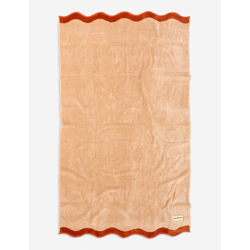 The Wave Beach Towel by Business & Pleasure Co. Riviera Pink
