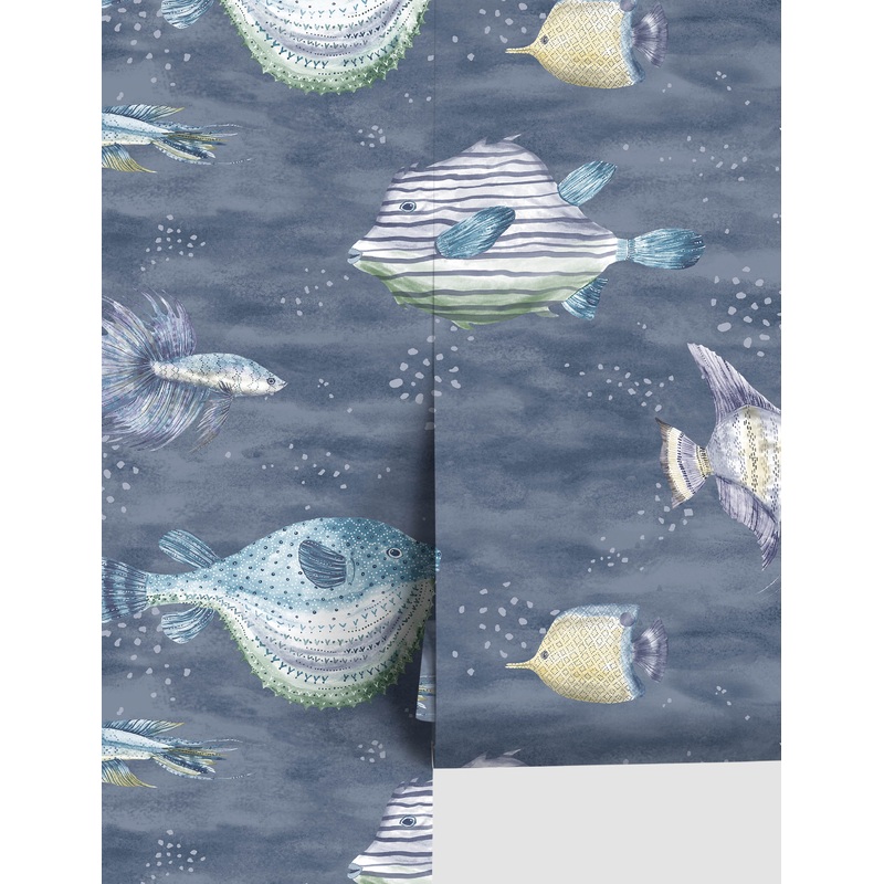 Scalamandre Oceanna Wallpaper by Sandberg Cool River