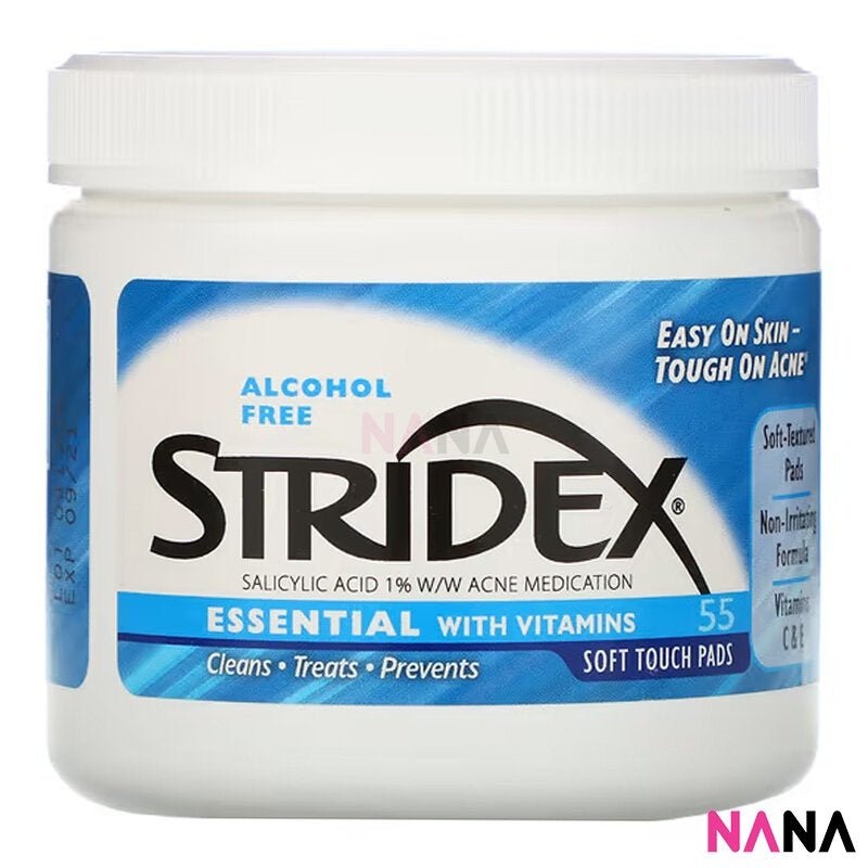 Stridex Single-Step Acne Control Essential With Vitamins 55 Soft Touch Pads – Blue