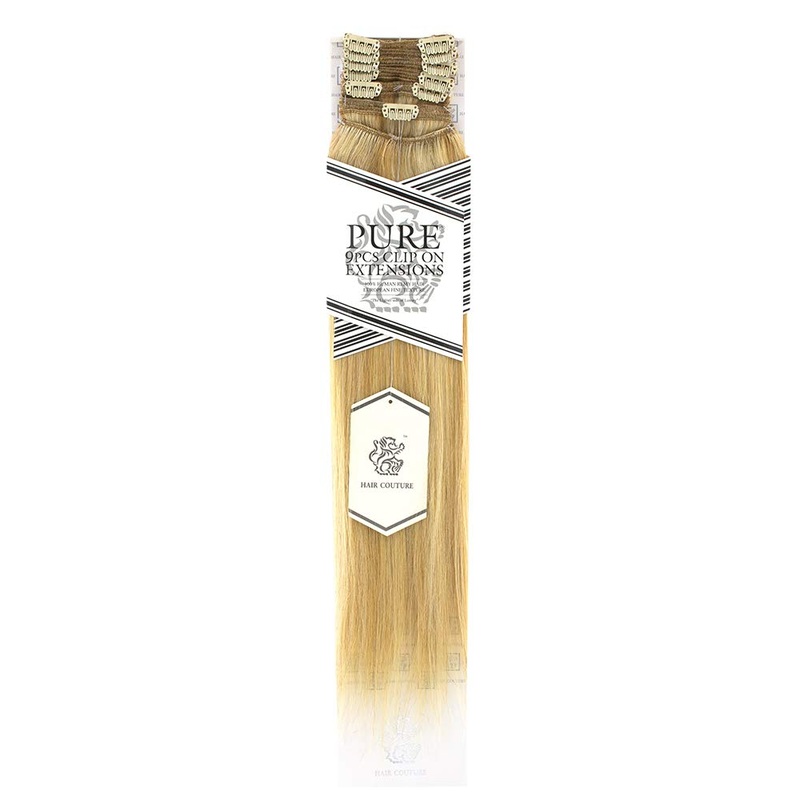 Hair Couture 9 PC Pure Clip Cream 18″-Bl1860