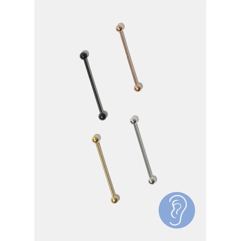 Miss A Body Jewelry – Industrial Bar Earring Black