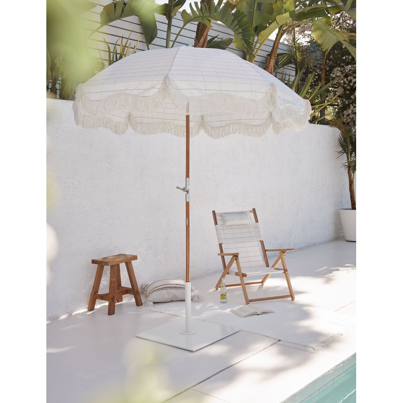Premium Beach Umbrella by Business & Pleasure Co. Antique White