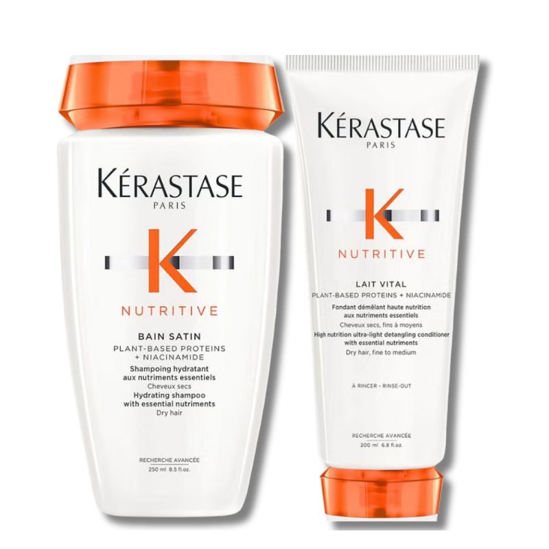 Krastase Nutritive Nourish and Hydrate Shampoo and Conditioner Duo for Fine-Medium Dry Hair