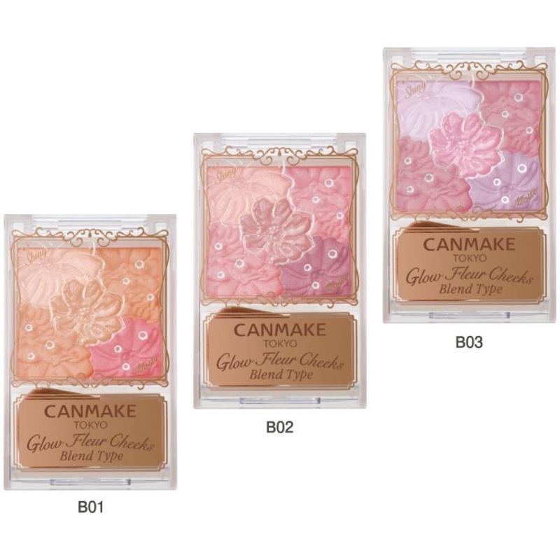 CANMAKE Glow Fleur Cheeks Blend Type  B01 Cotton Coral