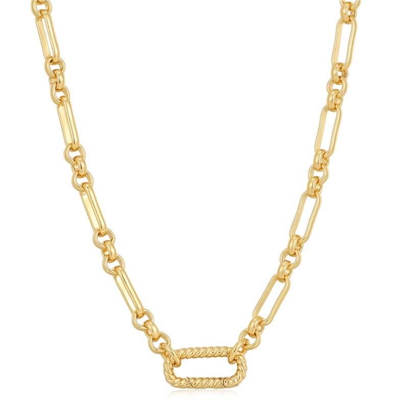 Cardiff Clasp Necklace in Gold