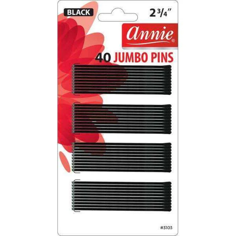 ANNIE BOB PINS 40CT-BLACK (12 PCS)