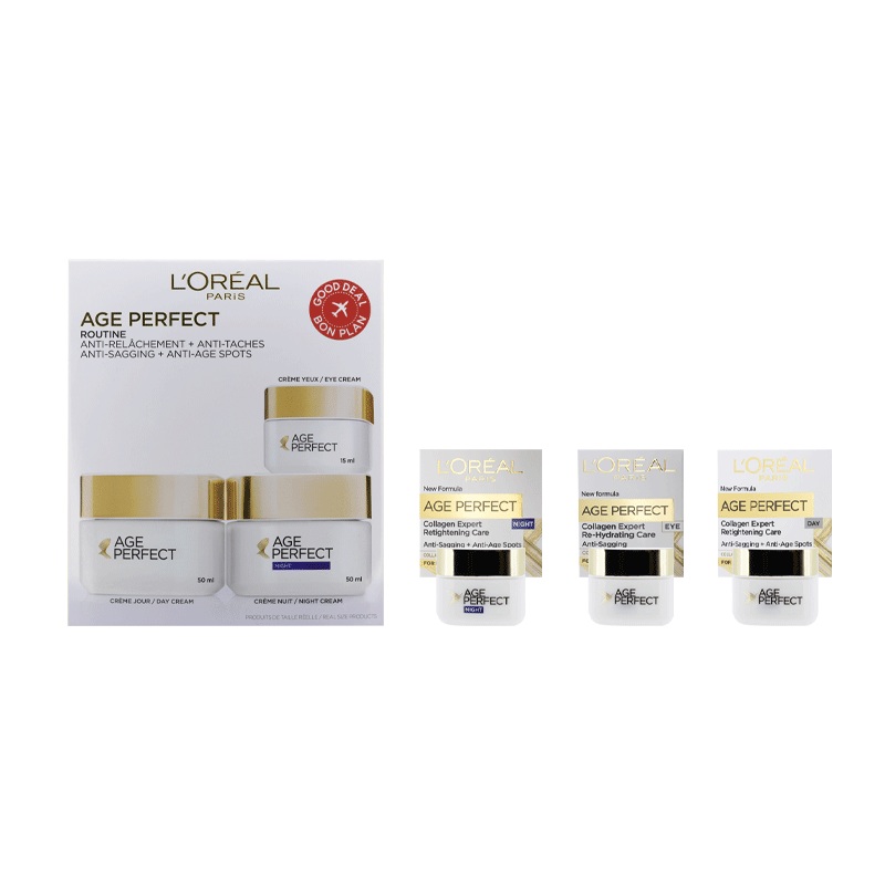 L’Oreal Age Perfect Day Night Eye Cream Skincare Set (Blemished Box)