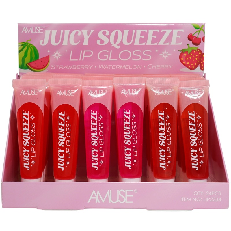 Amuse Juicy Squeeze Lip Gloss – Wholesale Display 24 Units (LIP2234)