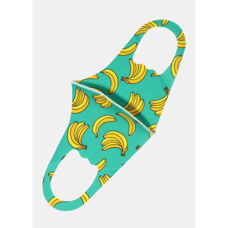 Fruity Print Kid’s Face Mask White
