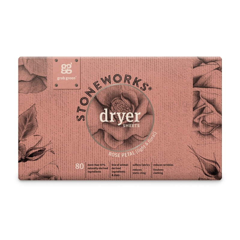 Stoneworks Dryer Sheets – Rose Petal 1 pack