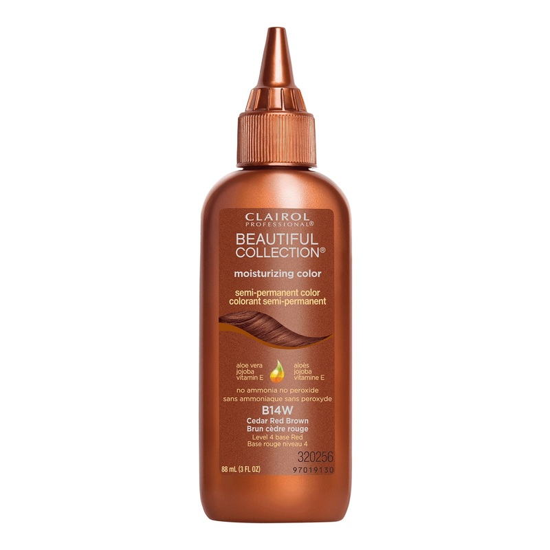 Clairol Professional Beautiful Collection Semi-Permanent Moisturizing Hair Color – B14W Cedar-Red Brown