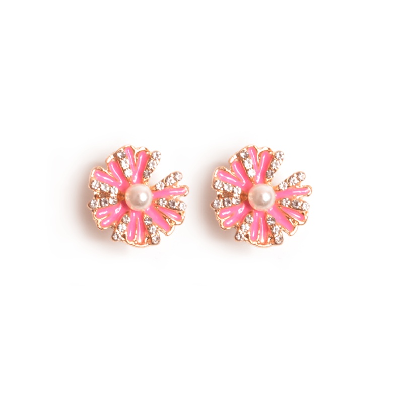 Enjoy Flower Earring Red