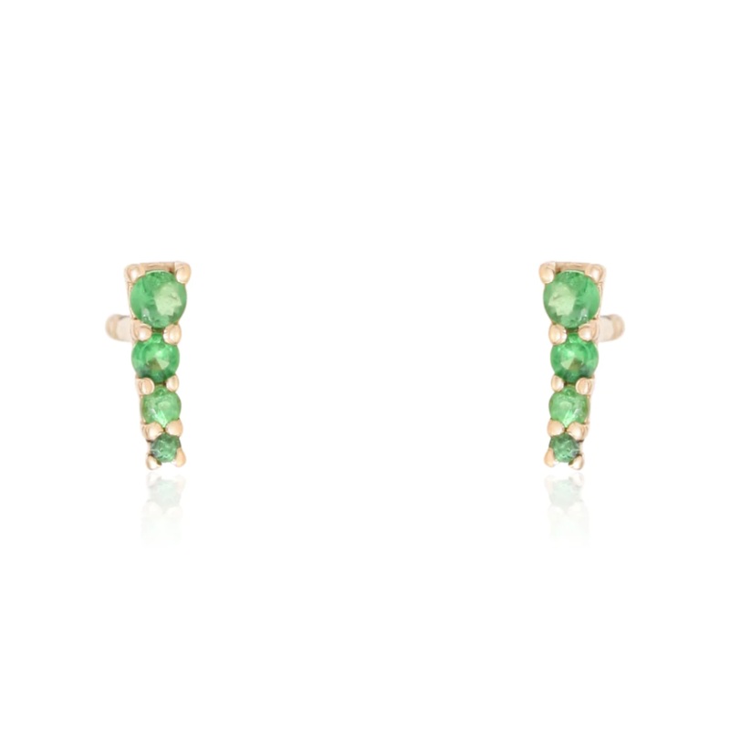 TSAVORITE STUD EARRINGS