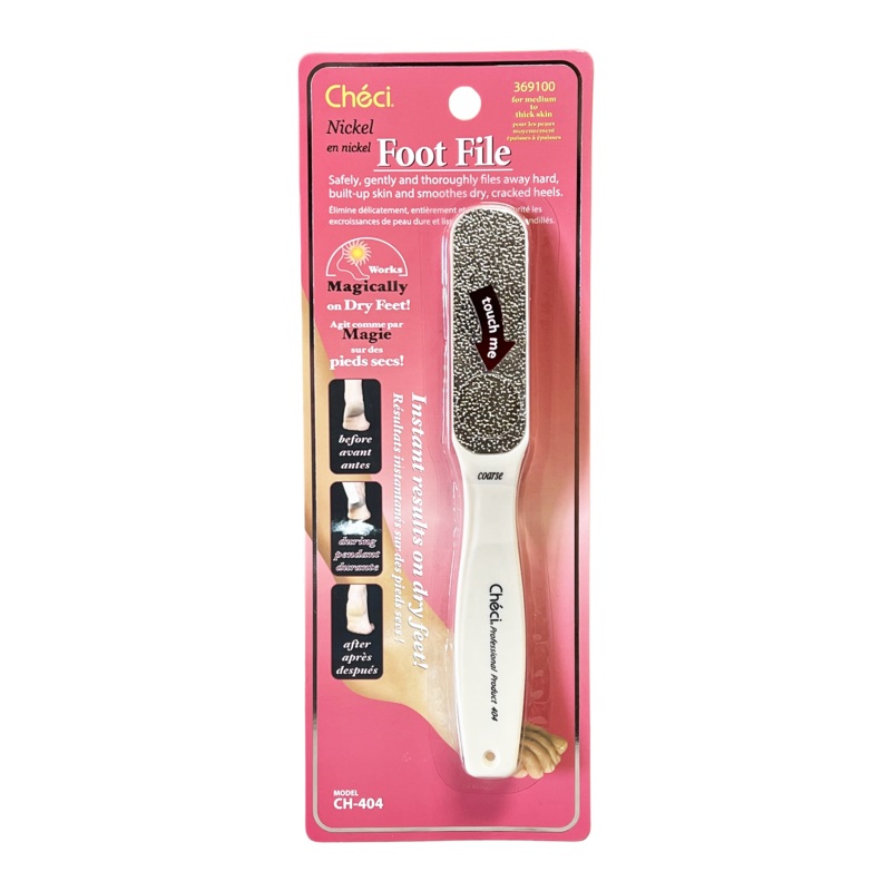 Checi Coarse Grit Foot & Callus File Model CH-404 | For Medium to Thick Skin