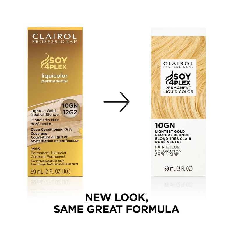 Clairol Professional Soy4Plex LiquiColor Permanent Hair Color – 10GN | 12G2 (Lightest Gold Neutral Blonde)