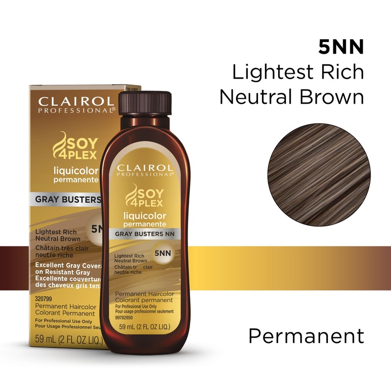 Clairol Professional Soy4Plex LiquiColor Permanent Hair Color – 5NN (Lightest Rich Neutral Brown)