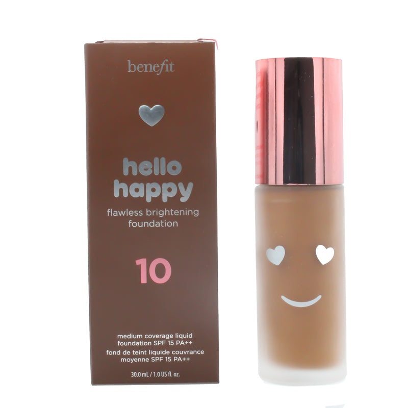 Benefit Hello Happy Flawless Liquid Foundation Shade 10 30ml SPF 15